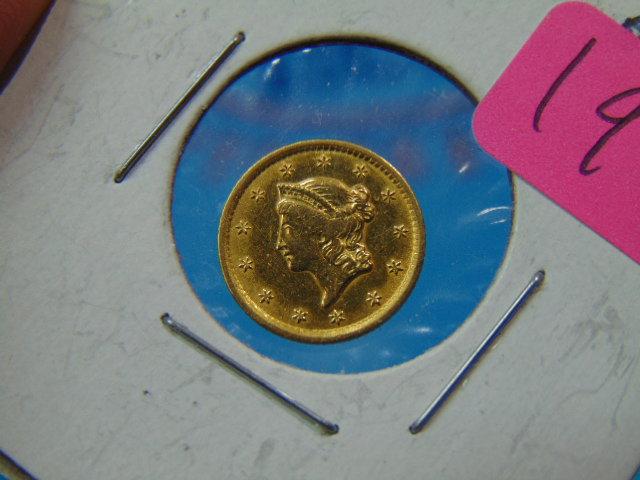 1852-O Liberty Head Type 1 US Gold Dollar Coin