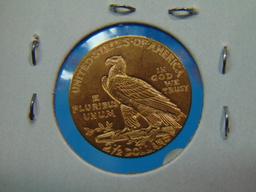 1914 Indian Head Quarter Eagle US $2.50 Gold Coin