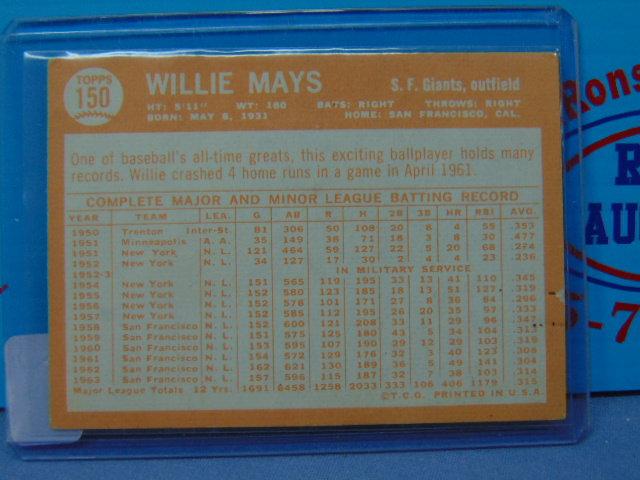 1964 Topps #150 Willie Mays Baseball Card