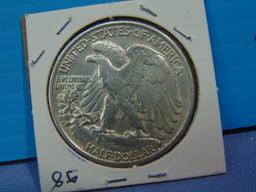 1945 Walking Liberty Silver Half Dollar - XF