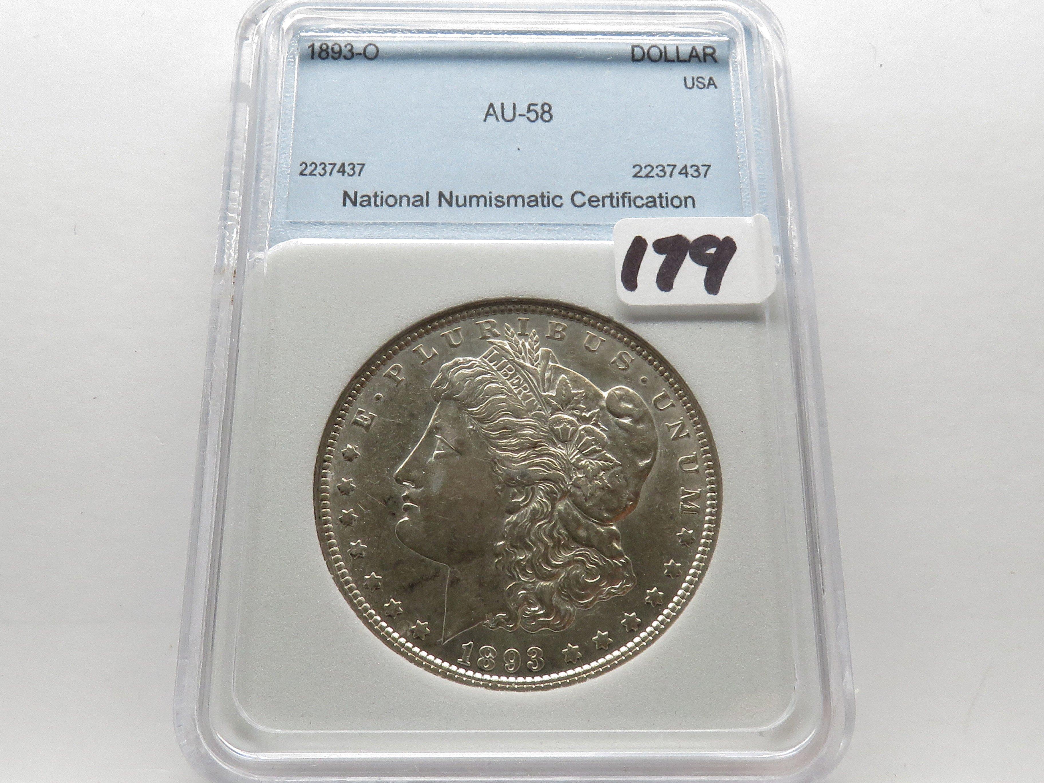 Morgan $ 1893-O NNC AU (Tough Date)