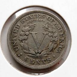 Liberty V Nickel 1912S Fine+ Semi-Key