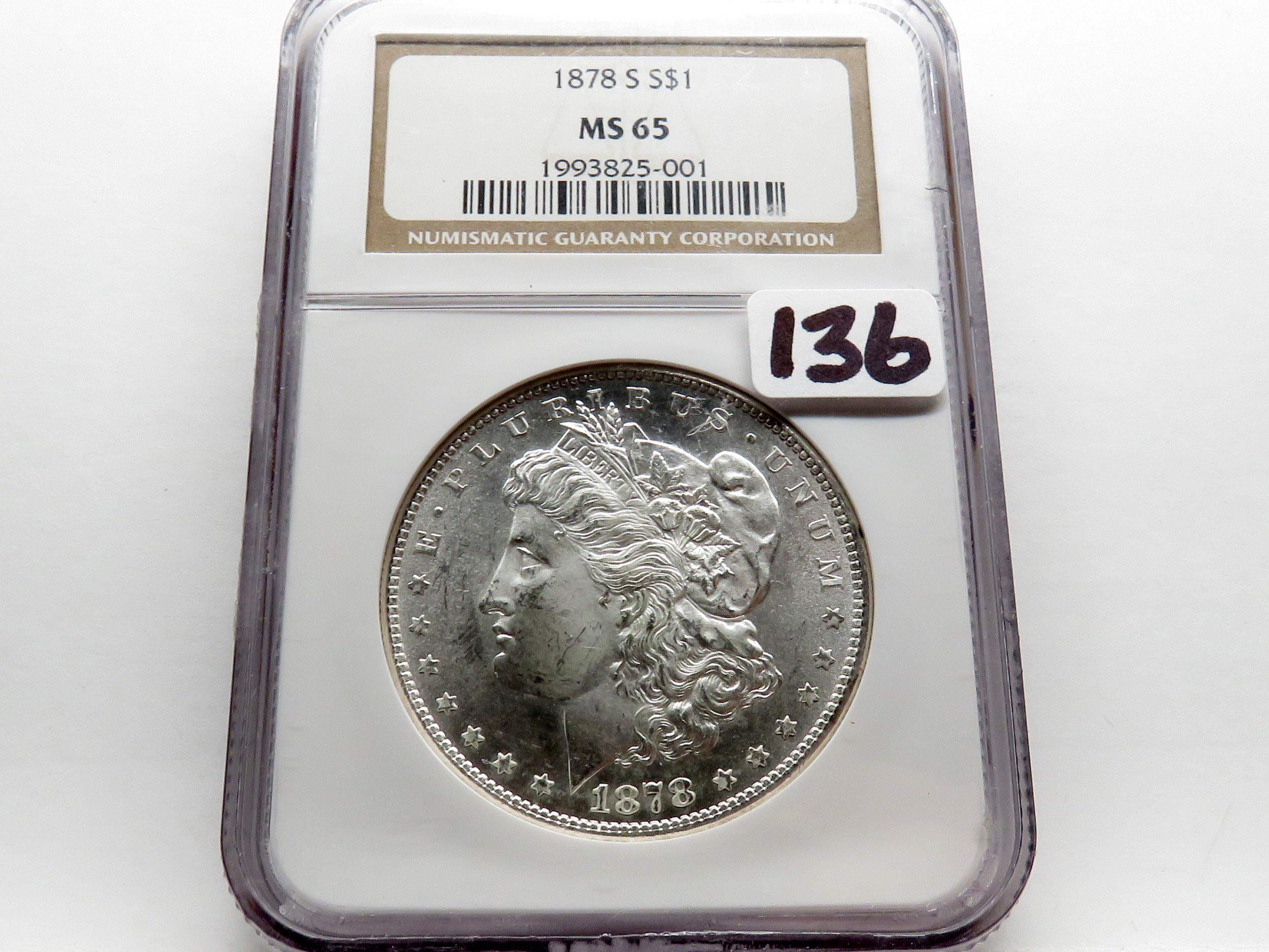 Morgan $ 1878S NGC MS65