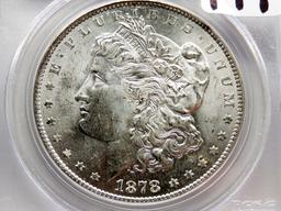 Morgan $ 1878 7TF Rev of 79 PCGS MS64