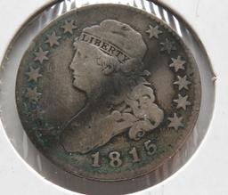 Capped Bust Quarter 1815 VG/F