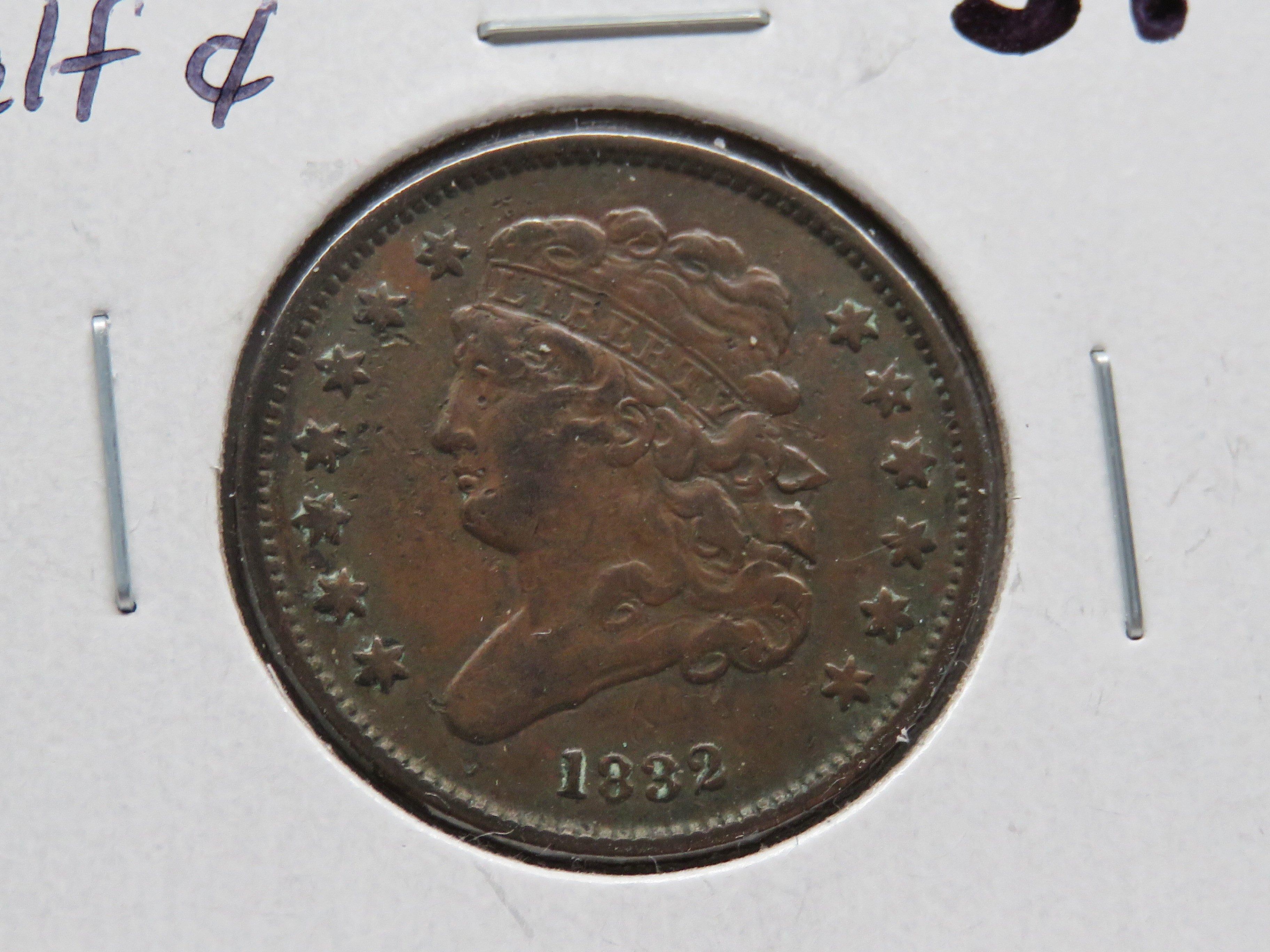 Classic Head Half Cent 1832 Fine cleaned