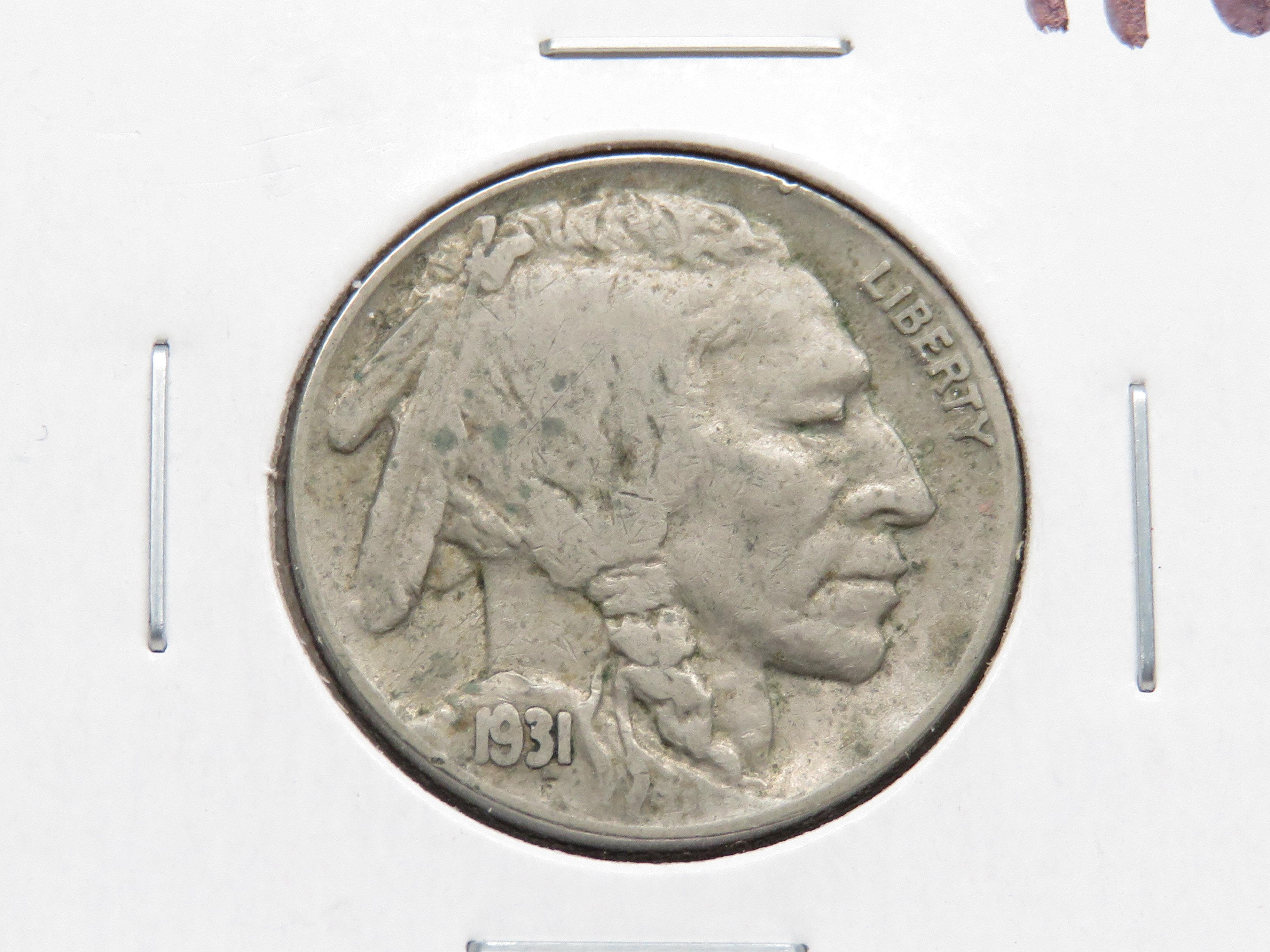 4 Buffalo Nickels 1915 EF; 27 VG; 31-S F (Light corrosion); 36 EF