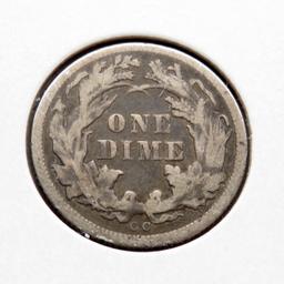 Seated Liberty Dime 1876-CC Fine