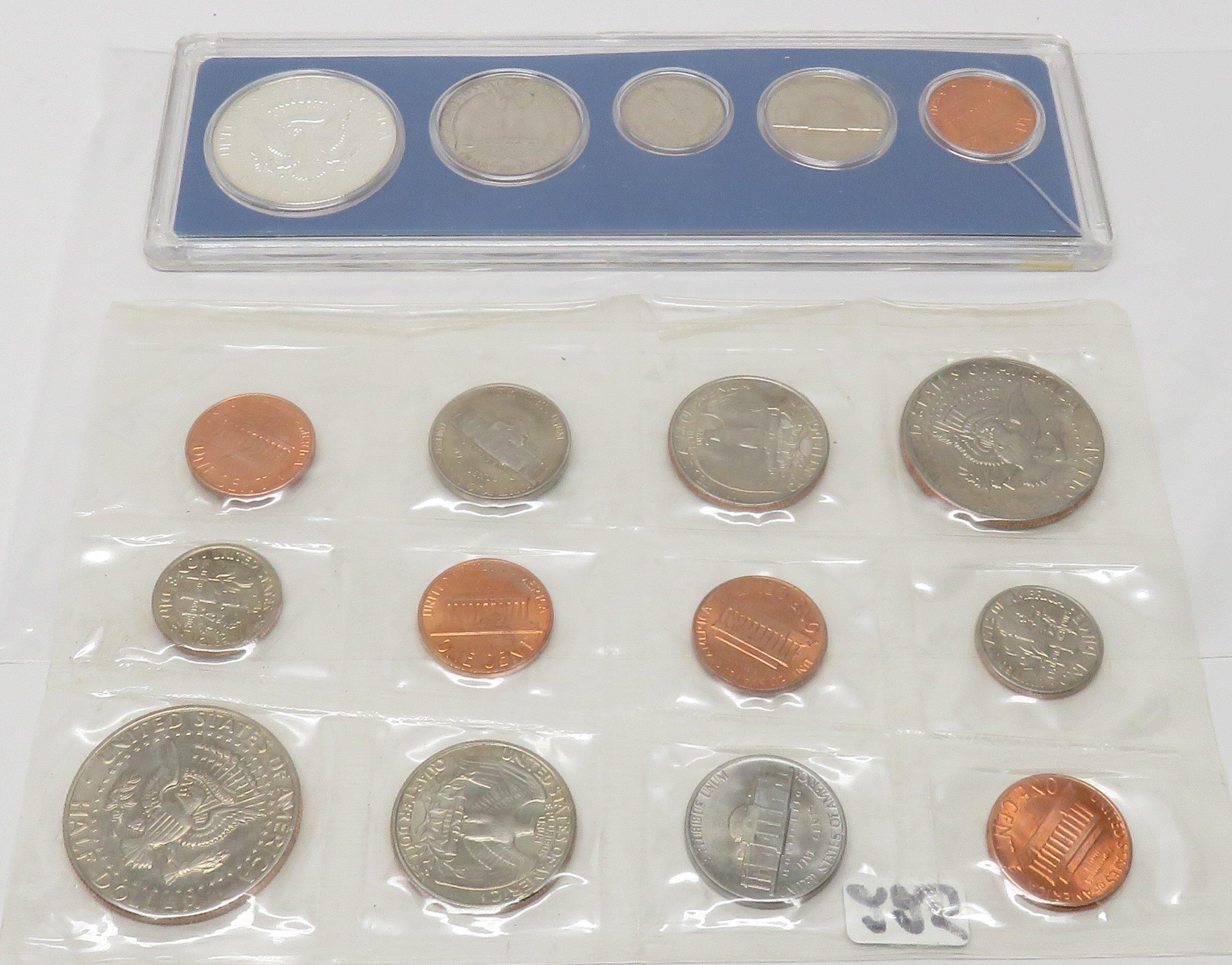 Mix: 1967 SMS; 1982 P & D 12 piece Coin Set in cello