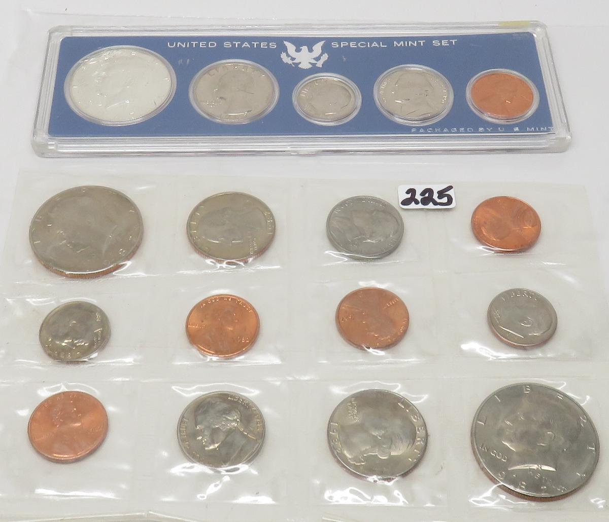 Mix: 1967 SMS; 1982 P & D 12 piece Coin Set in cello