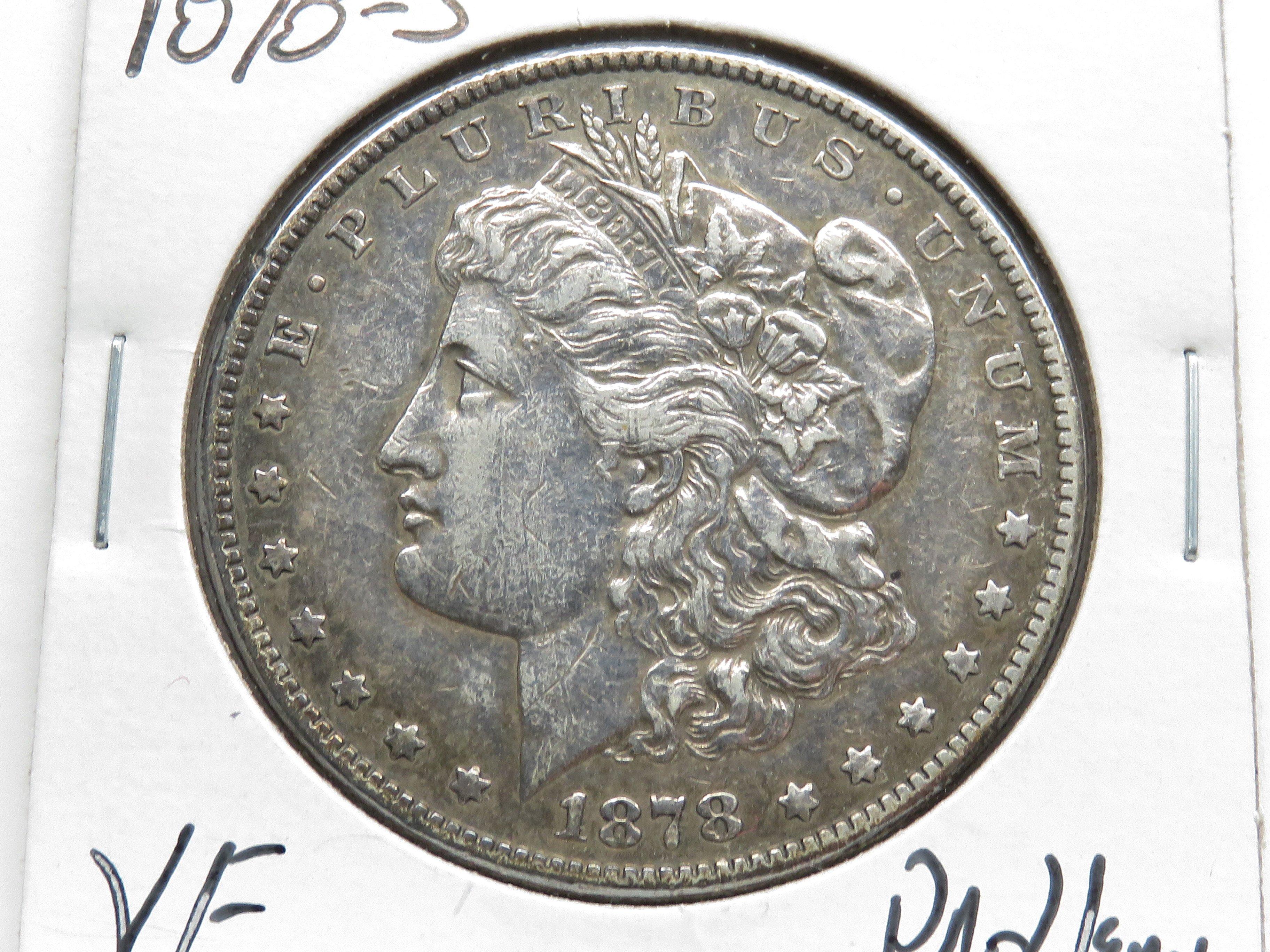 2 Morgan $: 1878 7TF 3rd Rev EF, 1878S VF problems