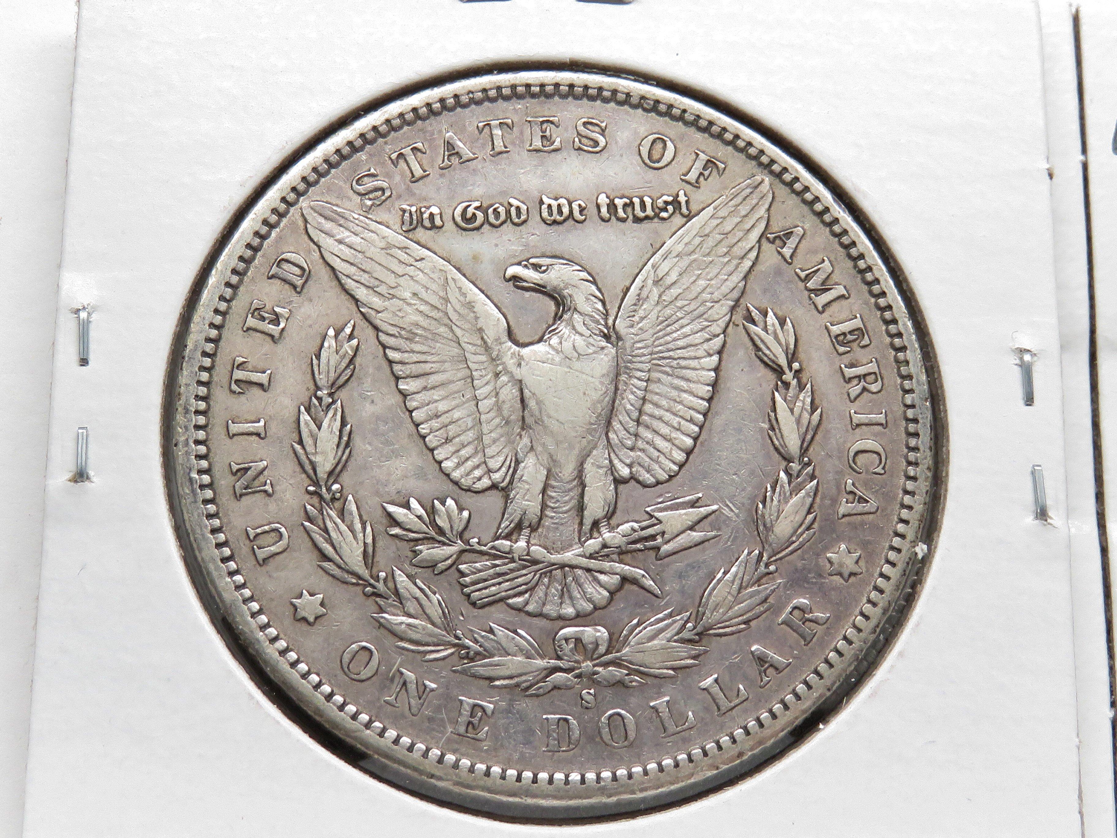 3 Morgan $ 1897-S EF 1 Cleaned