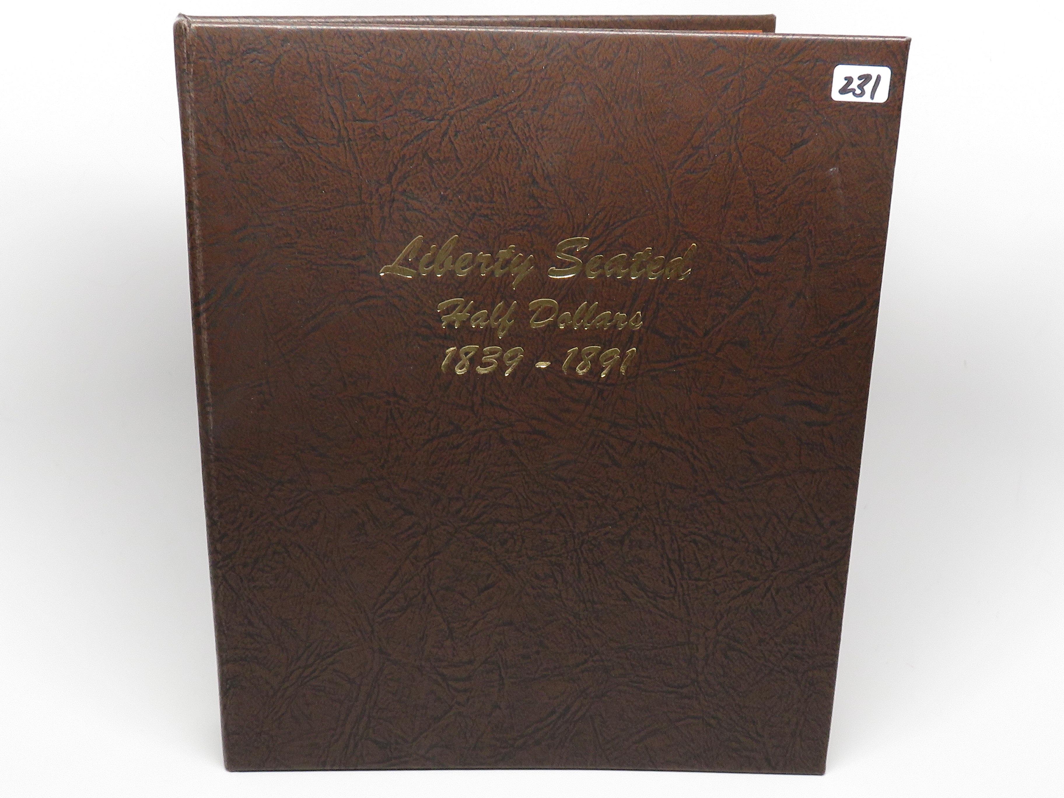 Dansco Seated Liberty Half $ album, 7 coins 1875 F; 75-S G; 76 VG; 76-S Fair; 77 G; 77-S VG Cld; 78