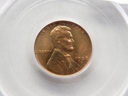 Lincoln Cent 1938-D PCGS MS67 Red