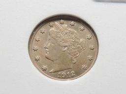Liberty Head V Nickel 1912 NNC CH Mint State