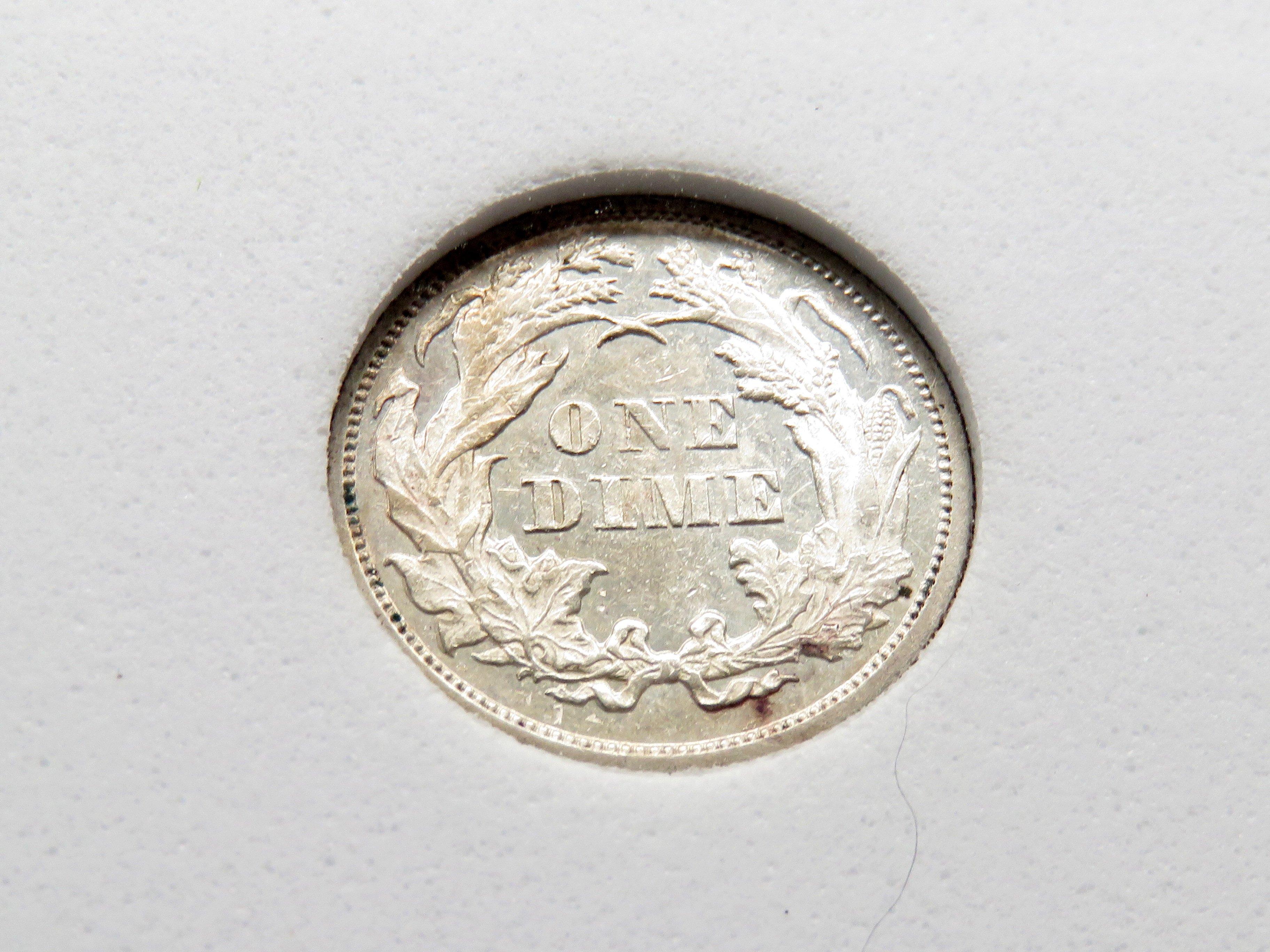 Seated Liberty Dime 1871 NNC Mint State