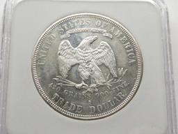 Trade $ 1878-S NNC Mint State details cleaned