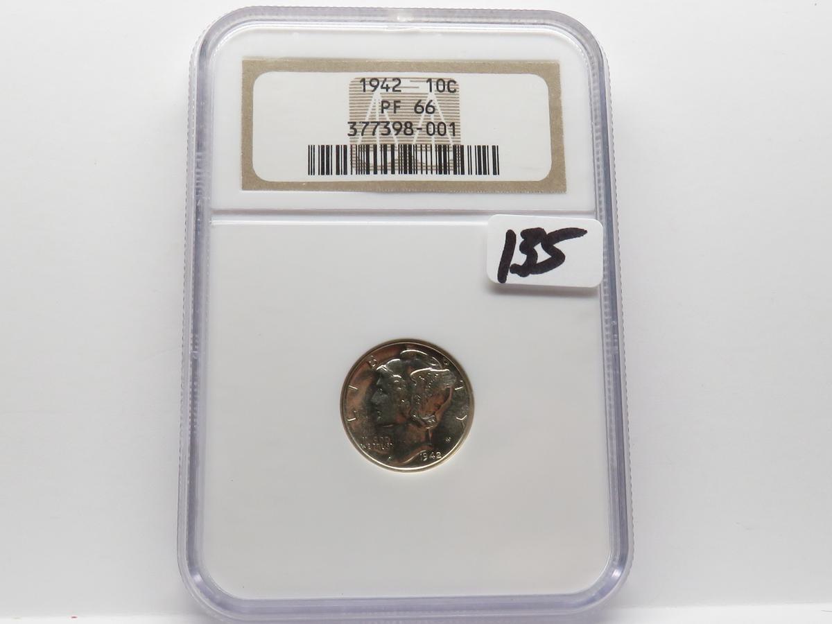 Mercury Dime 1942 NGC Proof 66 (Only 22,329 minted)