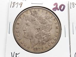 3 Morgan $: 1879 VF, 79-O G, 79S 3rd rev EF toning