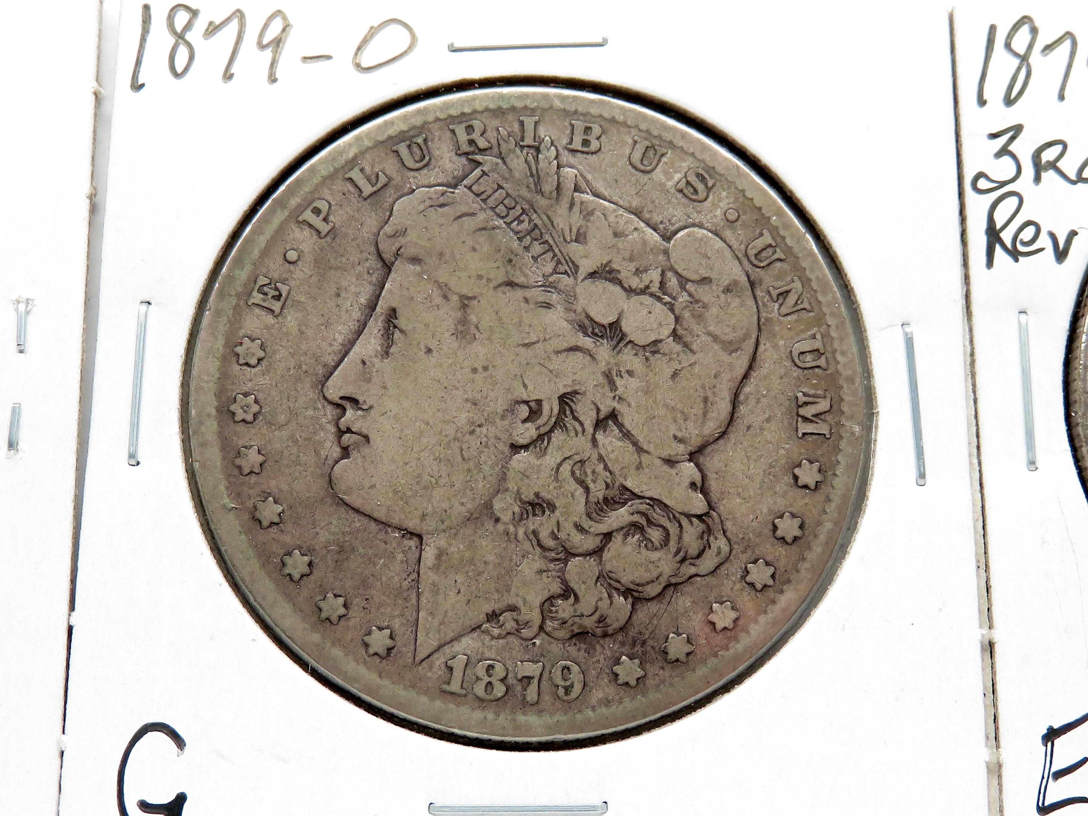 3 Morgan $: 1879 VF, 79-O G, 79S 3rd rev EF toning