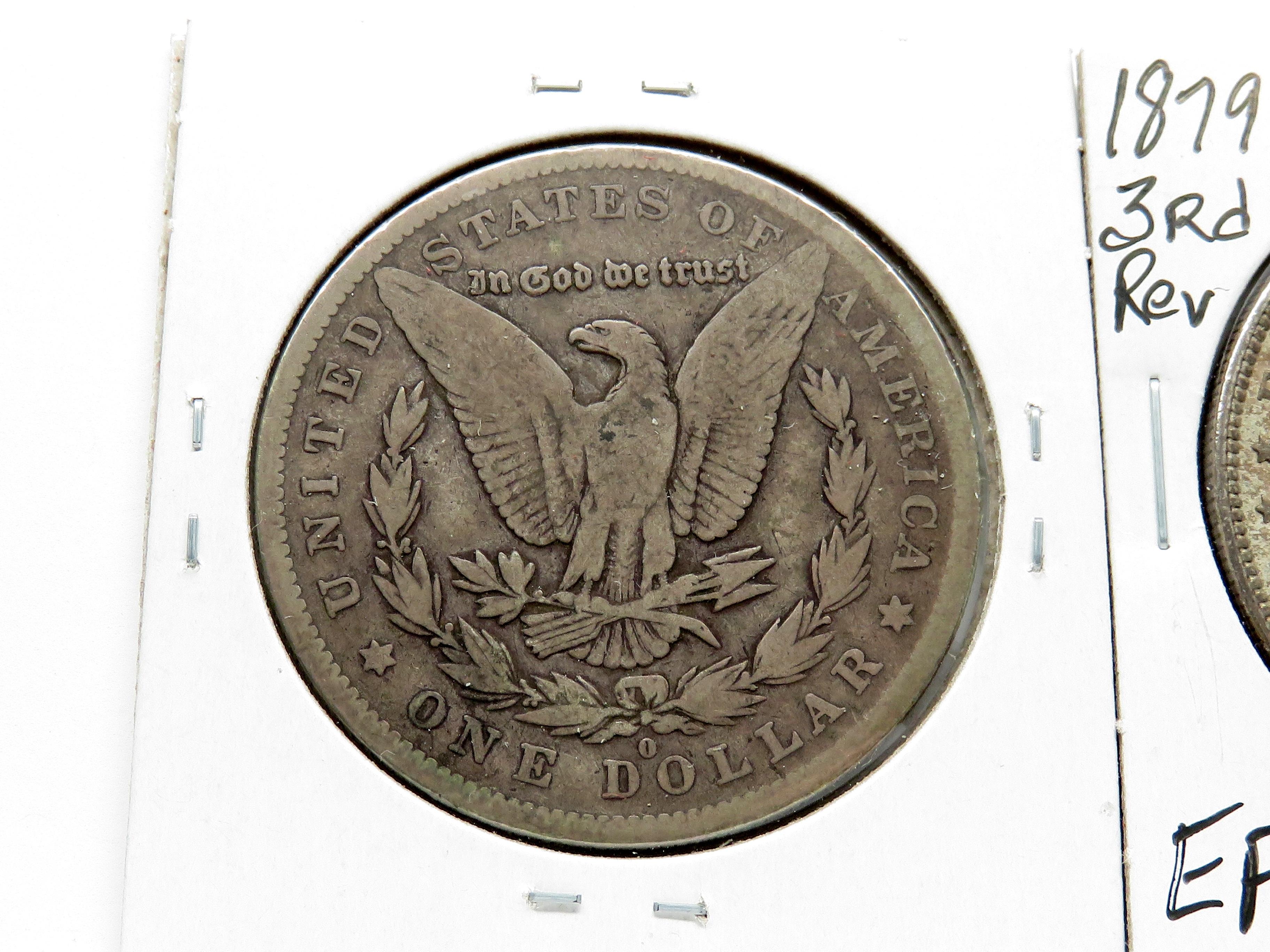 3 Morgan $: 1879 VF, 79-O G, 79S 3rd rev EF toning