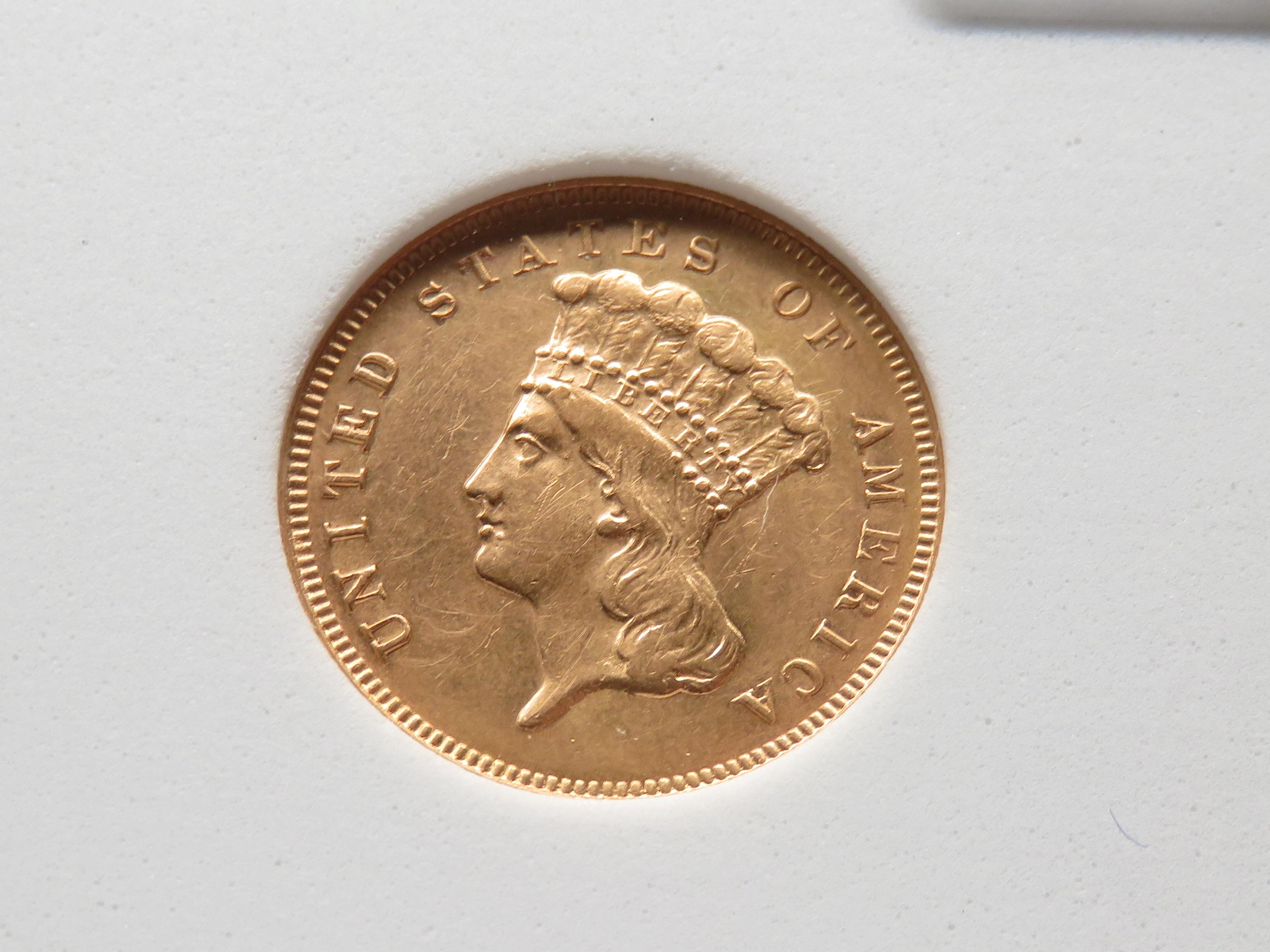 Indian Princess $3 Gold NNC Mint State