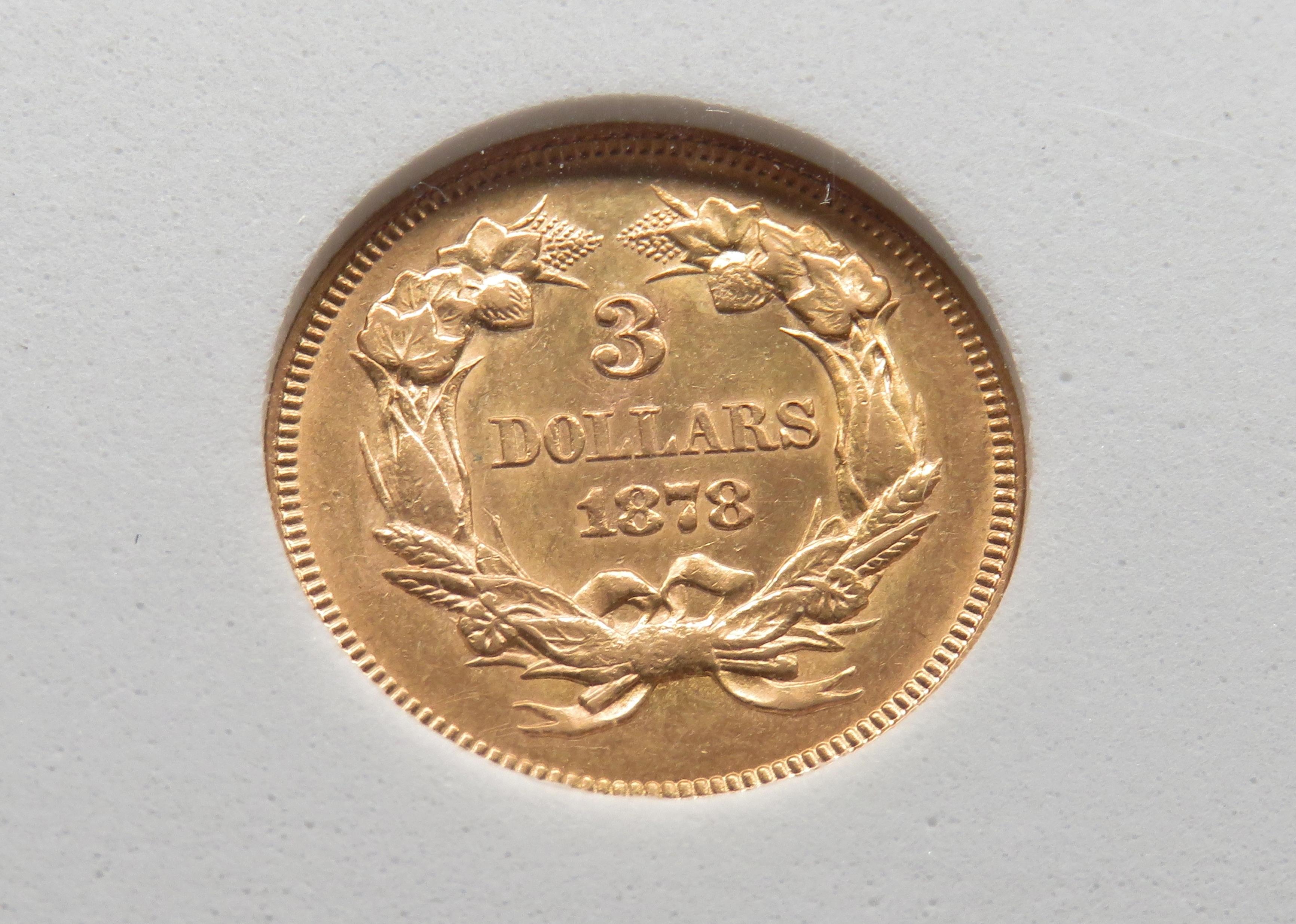 Indian Princess $3 Gold NNC Mint State