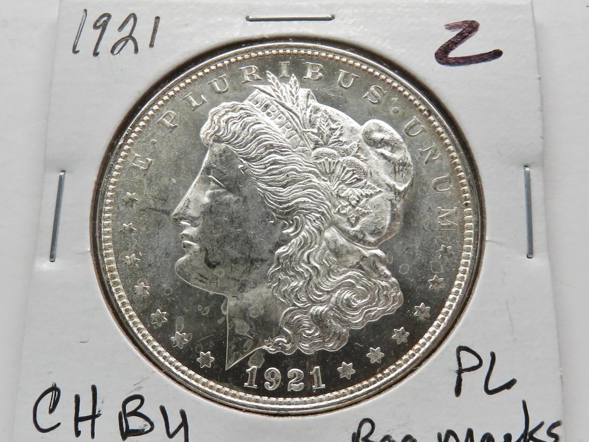 Morgan $ 1921 CH BU ?Prooflike (Few bag marks)