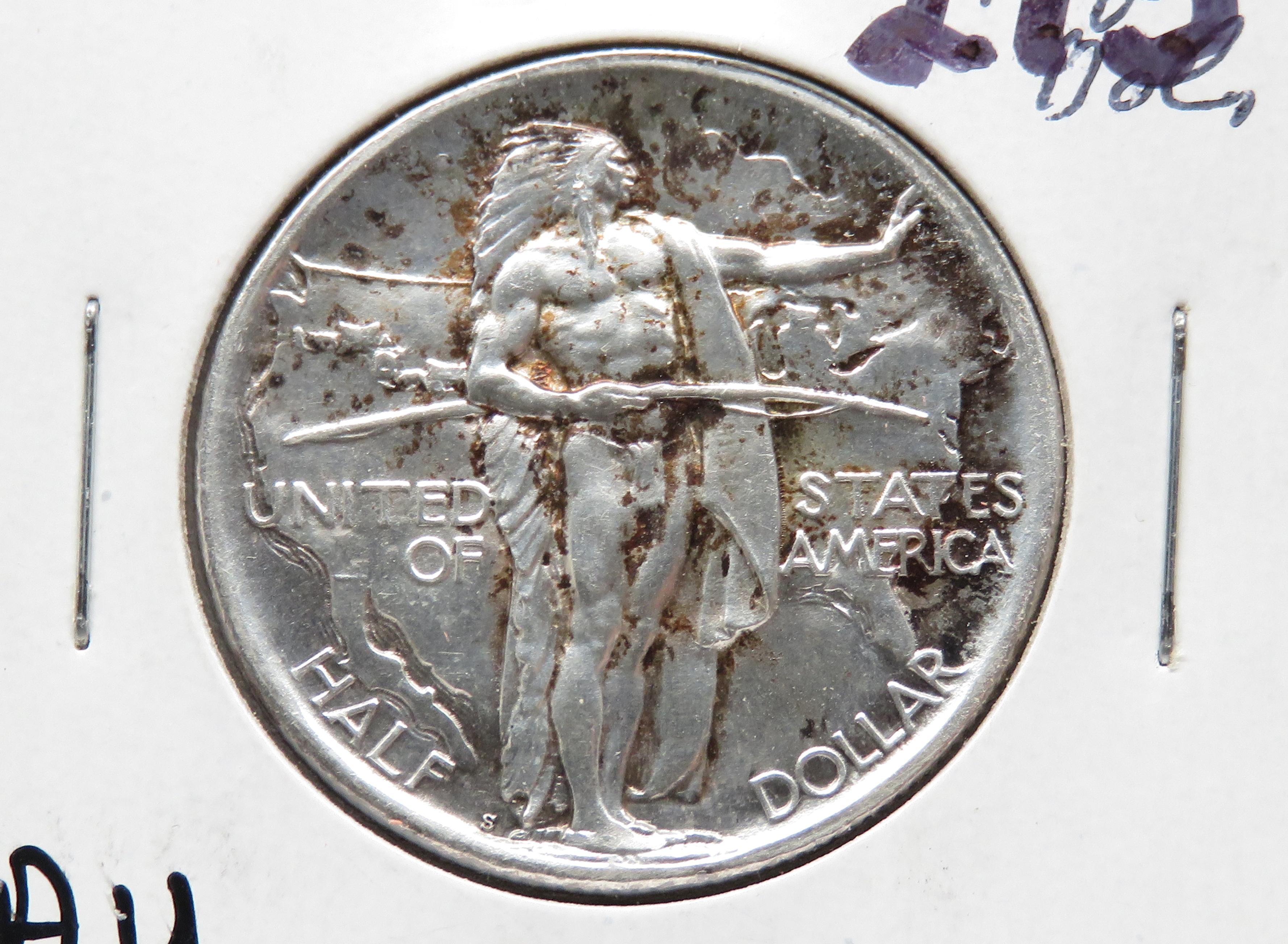 Oregon Trail Commemorative Half $ 1926S AU toned