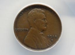 Lincoln Cent 1914D ANACS VF25, Key Date