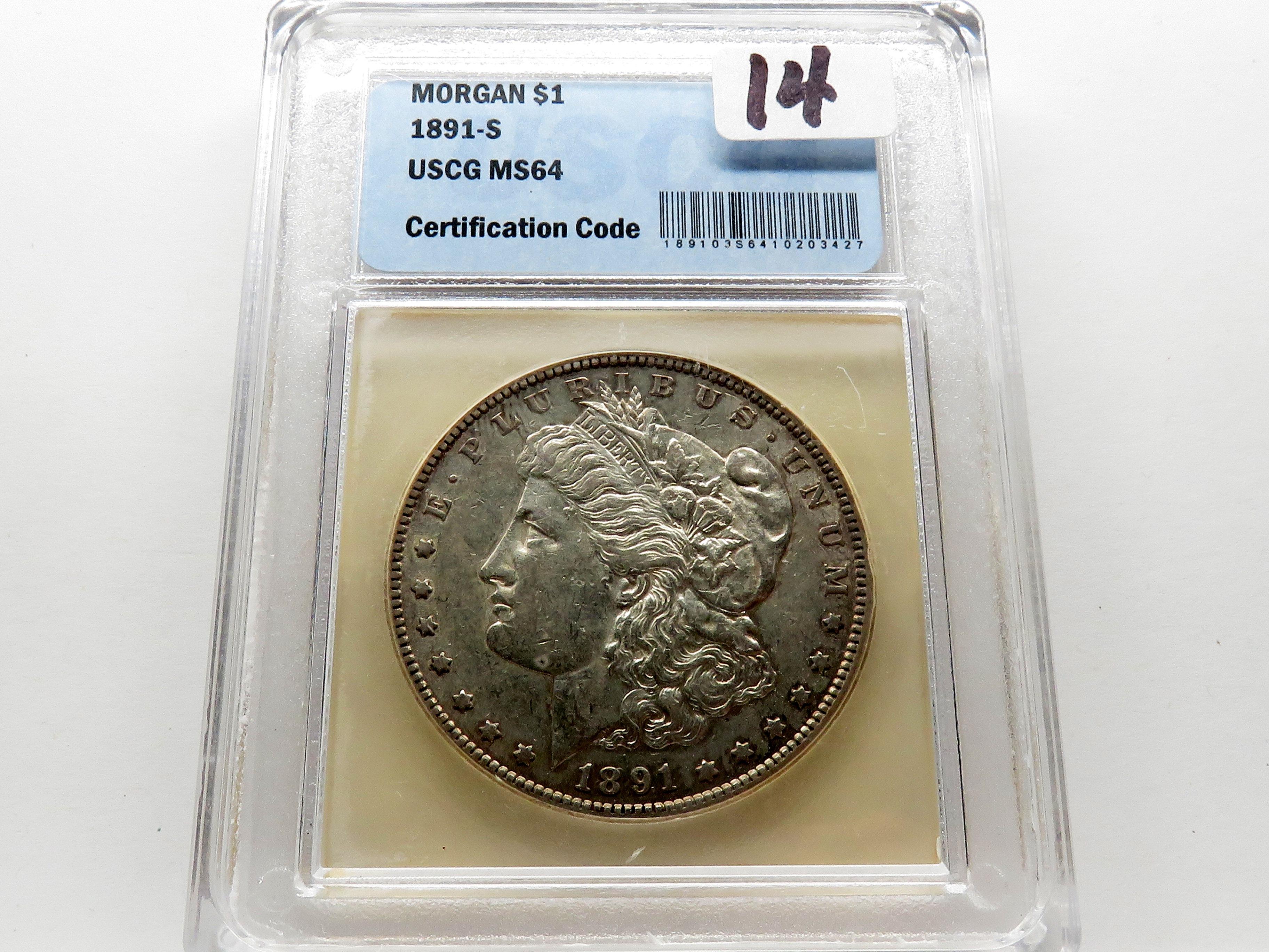 Morgan $ 1891S USCG MS