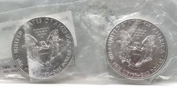2 American Silver Eagle Unc: 2013, 2014