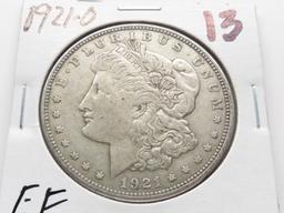 2 Morgan $: 1890 EF rev scrs, 1921D EF