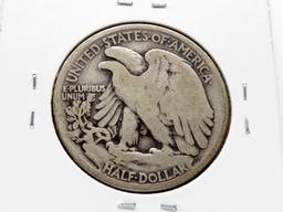 5 Walking Liberty Half $: 1917 VG, 17D obv G, 17D rev G, 17S obv G, 17S rev VG