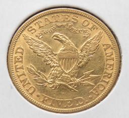 $5 Gold Liberty Head Half Eagle 1881 EF+