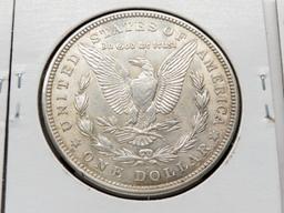 3 Morgan $: 1921 AU, 1921D Unc light clea, 1921S EF ?clea