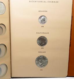 Dansco US Type Album 16 Coins, many Unc: 3 Nickels (Buffalo 1937, Jefferson 1938S, 1944P War); 3 Dim