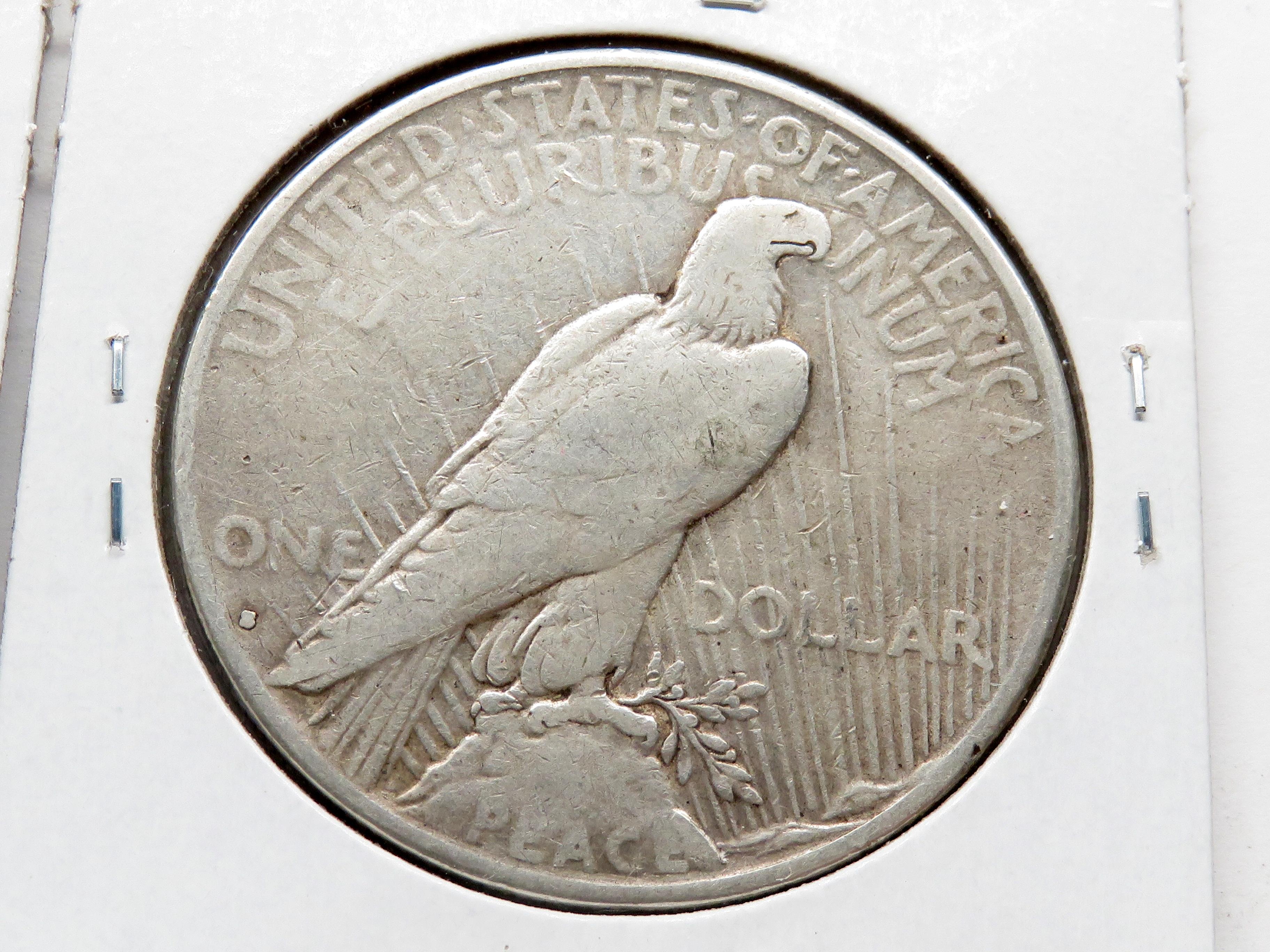 3 Peace $ better dates: 1934D F cleaned, 1934S F, 1935S VG