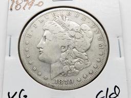 2 Morgan $: 1879 CH VF, 1879-O VG clea