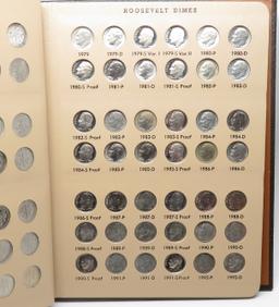 Dansco Roosevelt Dime Album, 1946-2006, 185 Coins, all BU & PF (63 Silver, 122 Clad)