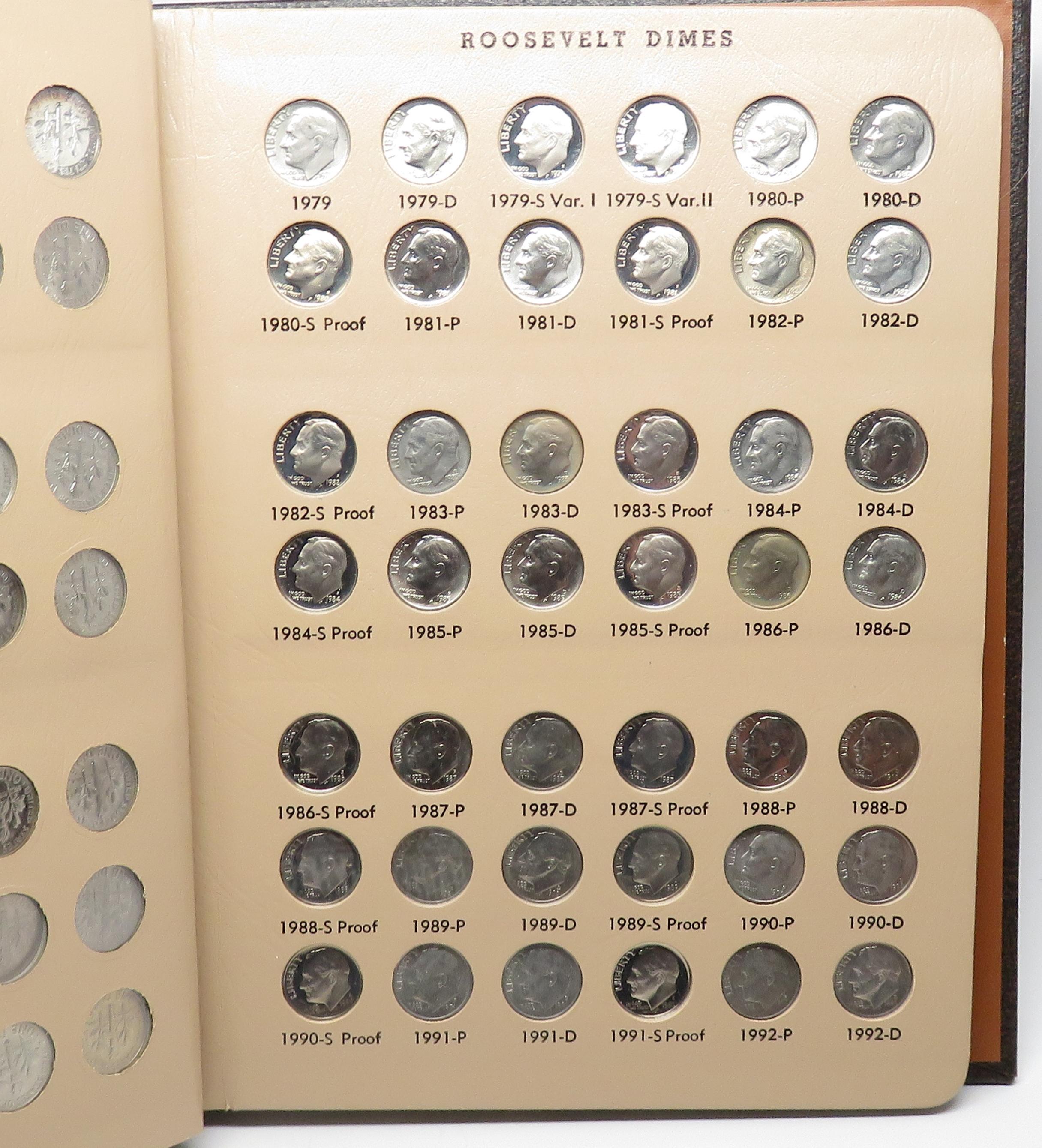 Dansco Roosevelt Dime Album, 1946-2006, 185 Coins, all BU & PF (63 Silver, 122 Clad)