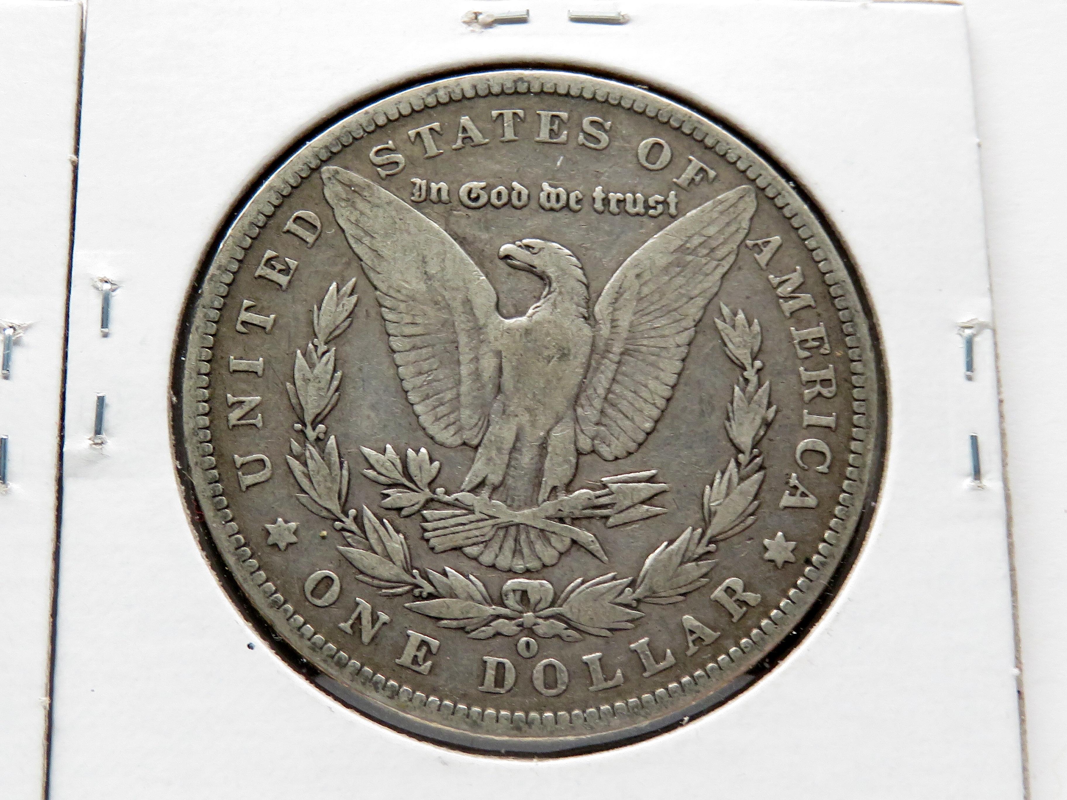 3 Morgan $: 1889 VF ?toned, 1890 VF, 1890-O VG