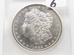 Morgan Silver $ 1885-O ACG Mint State Prooflike