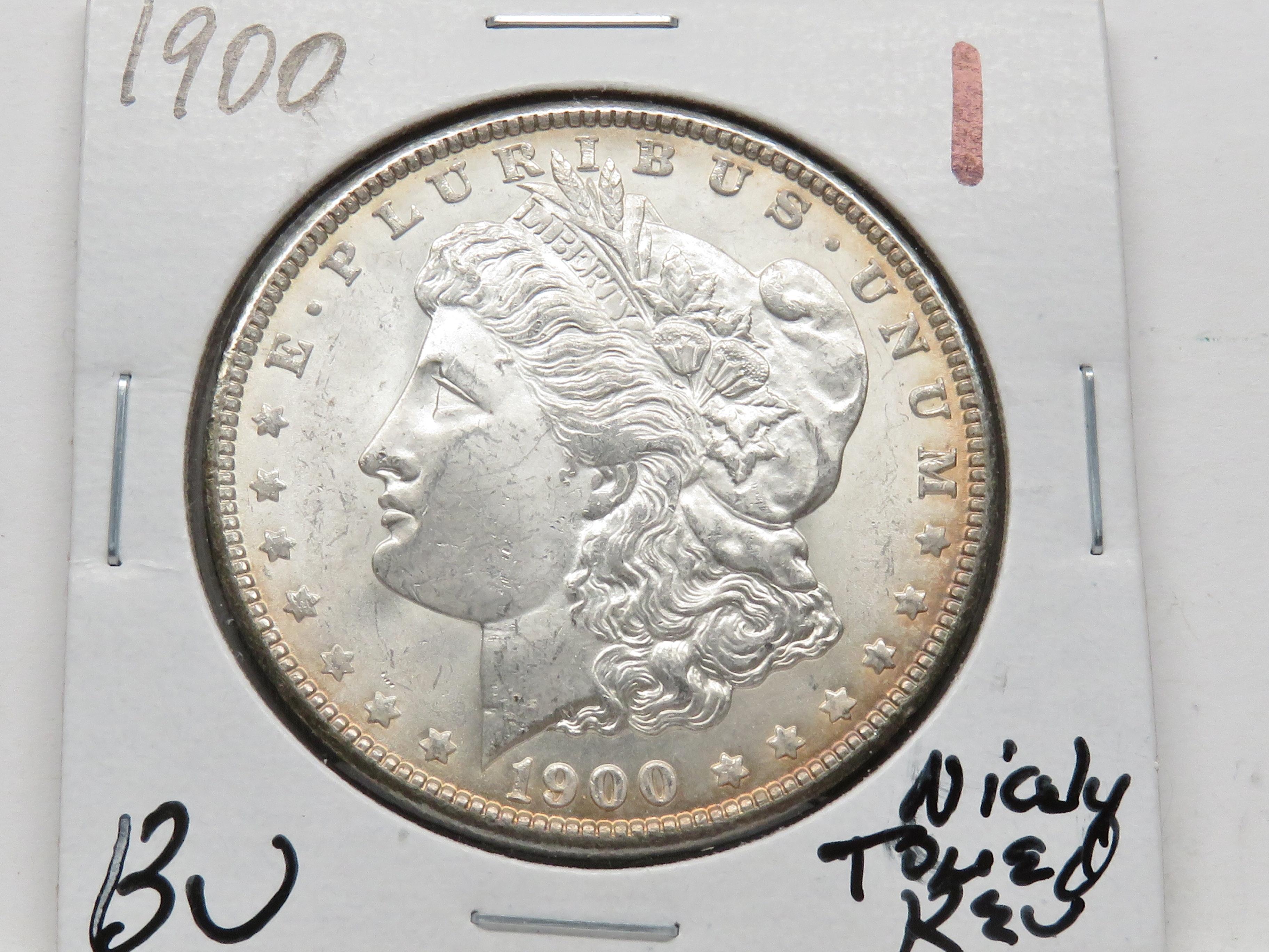 Morgan $ 1900 BU nicely toned rev (blues)