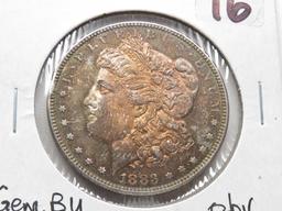 Morgan Silver $ 1883 Gem BU Semi Prooflike (Beautiful Obverse toning)