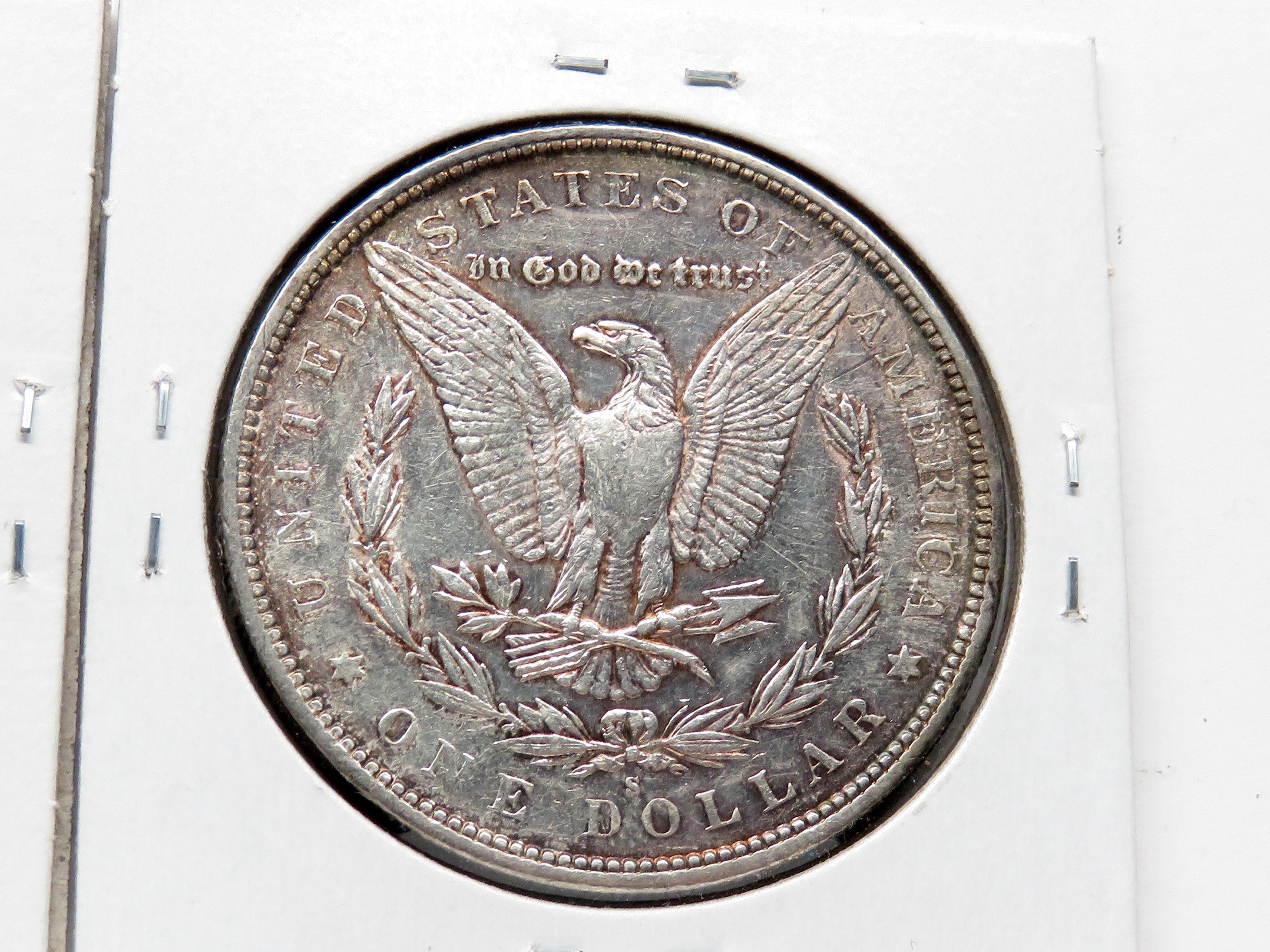 2 Morgan $: 1879S 3rd rev VG, 1881S EF cleaned