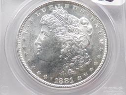 Morgan Silver $ 1881-S PCGS MS62 (Older holder)