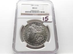 Morgan $ 1881-O NGC MS61