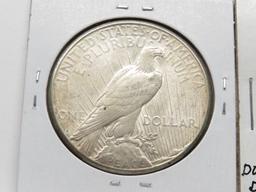 3 Peace $ 1922 (EF scratches, ?dbl dt VF ?toning, AU toning)