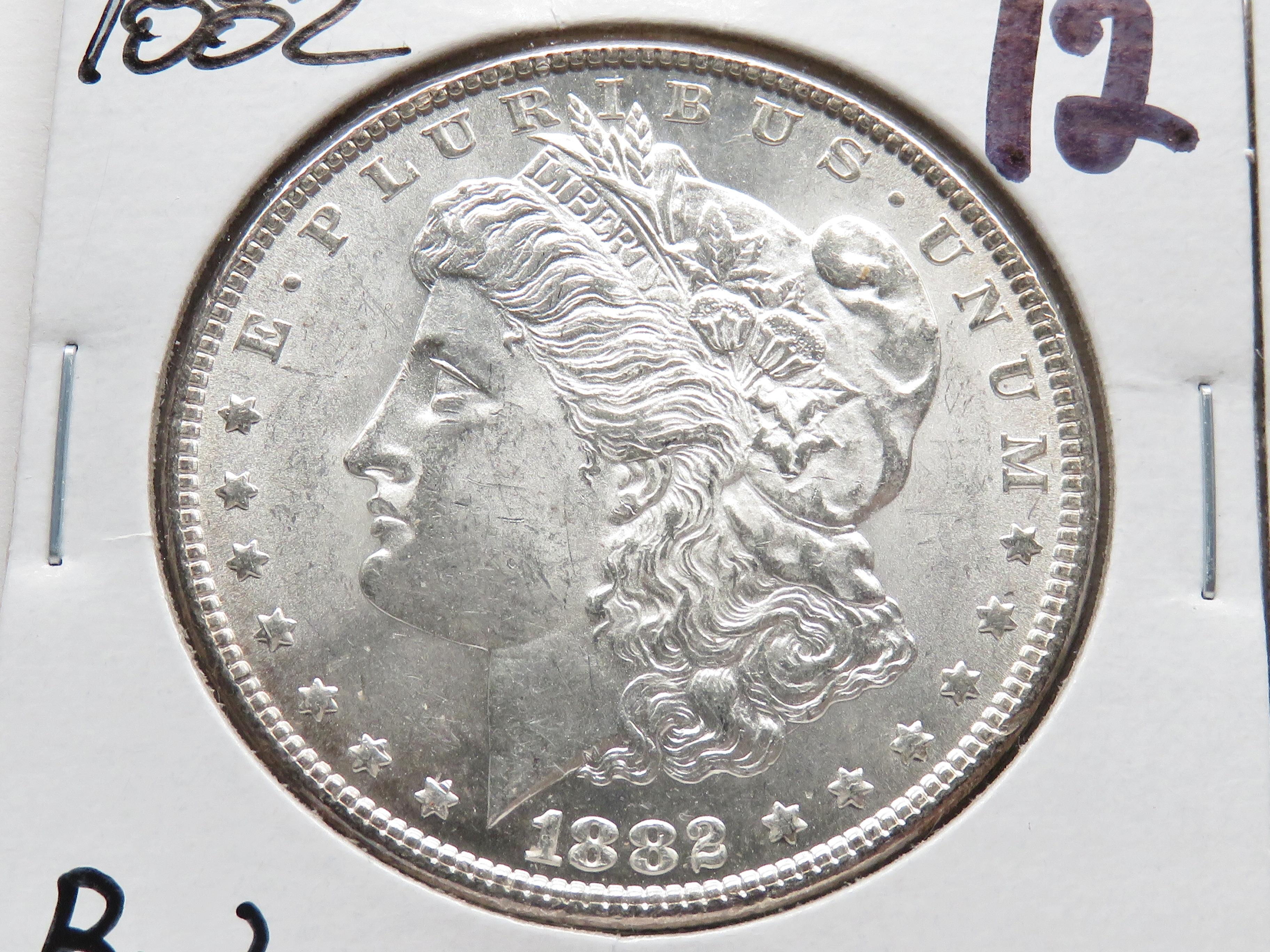 2 Morgan $: 1882 BU, 1882-O AU